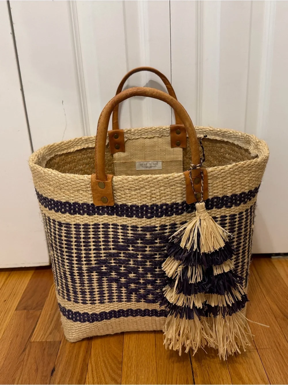 Mar y sol Ibiza Tote 100% woven sisal basket tote - Picture 1 of 16